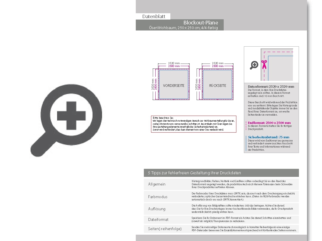 Product Bild hochwertige_blockout-plane_250_x_250_cm__4_4-farbig_bedruckt____sen_im_abstand_von_50_cm_oben_und_unten