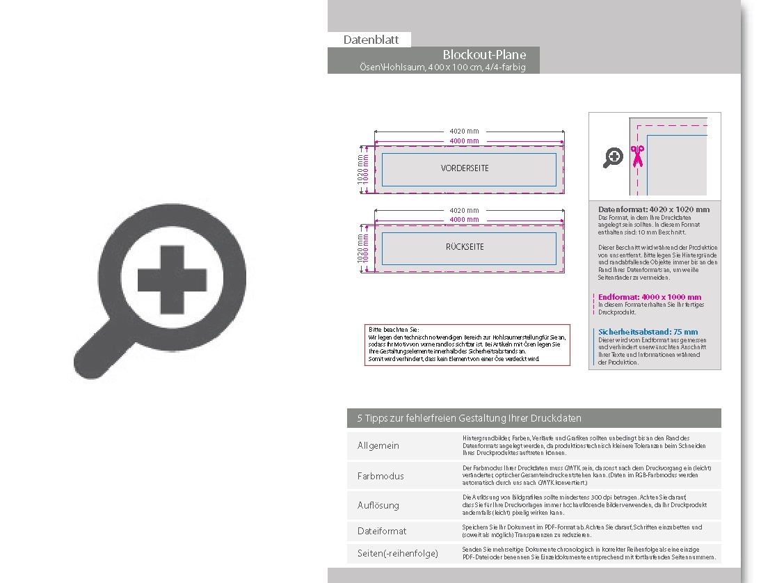 Product Bild hochwertige_blockout-plane_400_x_100_cm__4_4-farbig_bedruckt____sen_im_abstand_von_50_cm_rundum