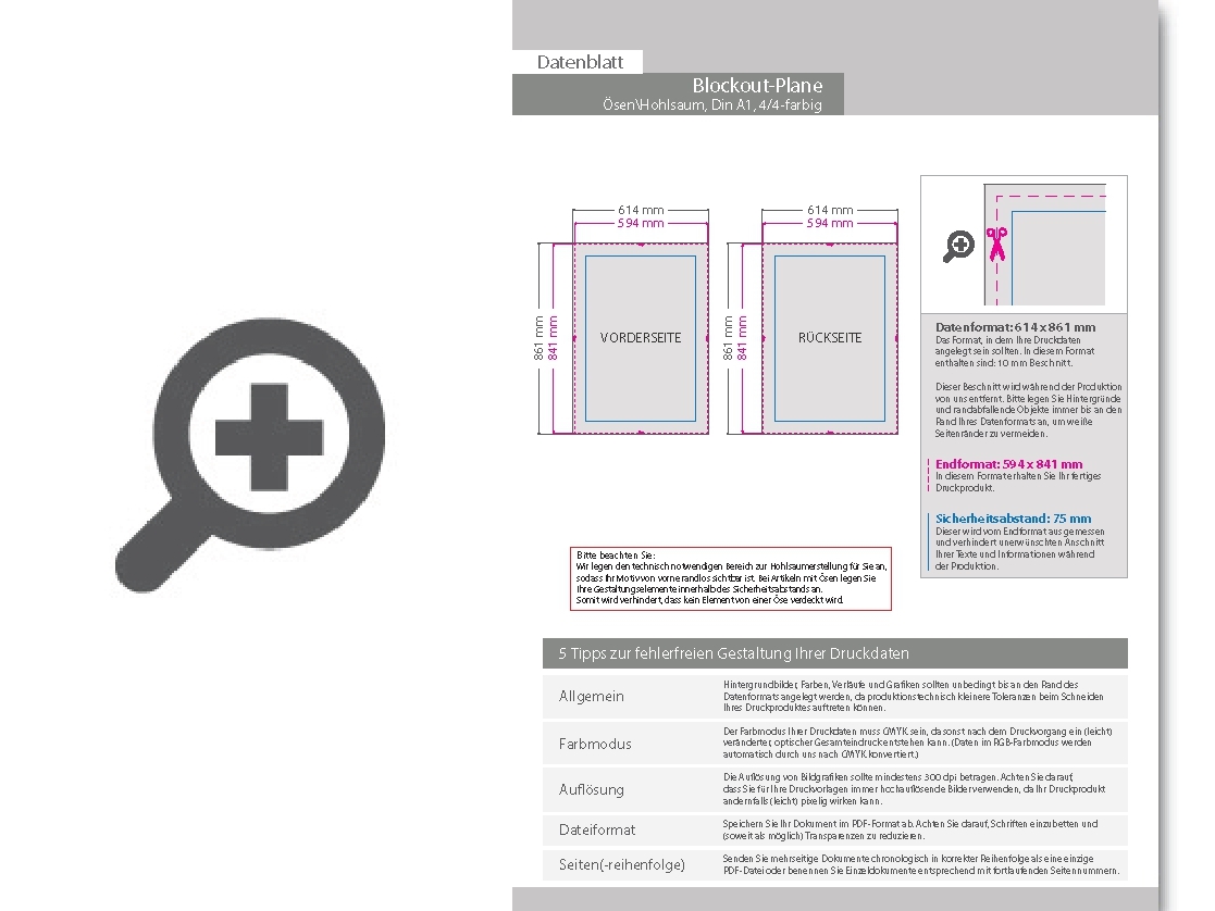 Product Bild hochwertige_blockout-plane_din_a1_(59_4_x_84_1_cm)__4_4-farbig_bedruckt____sen_im_abstand_von_50_cm_oben_und_unten